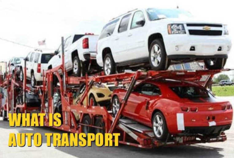 What is Auto Transport | A car carrier stacked with vehicles