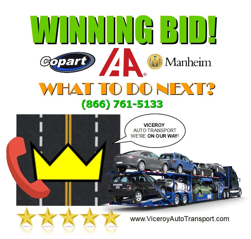 Get the winning bid transported to your drive way from the auto auction.